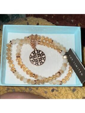 The Limited Gold and White Crystal Bracelet